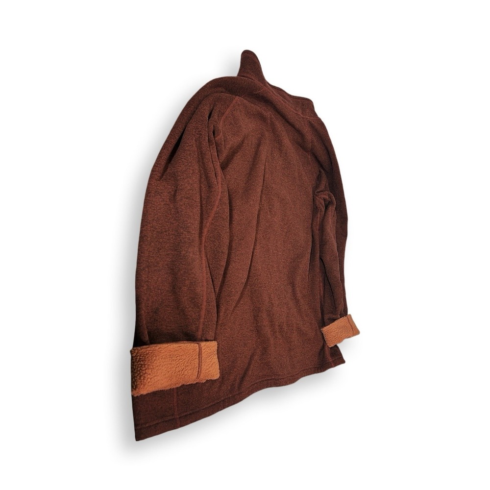 Men's M The North Face Gordon Lyons Sweater  Heather Rust Red Fleece Jacket Logo - Picture 3 of 16